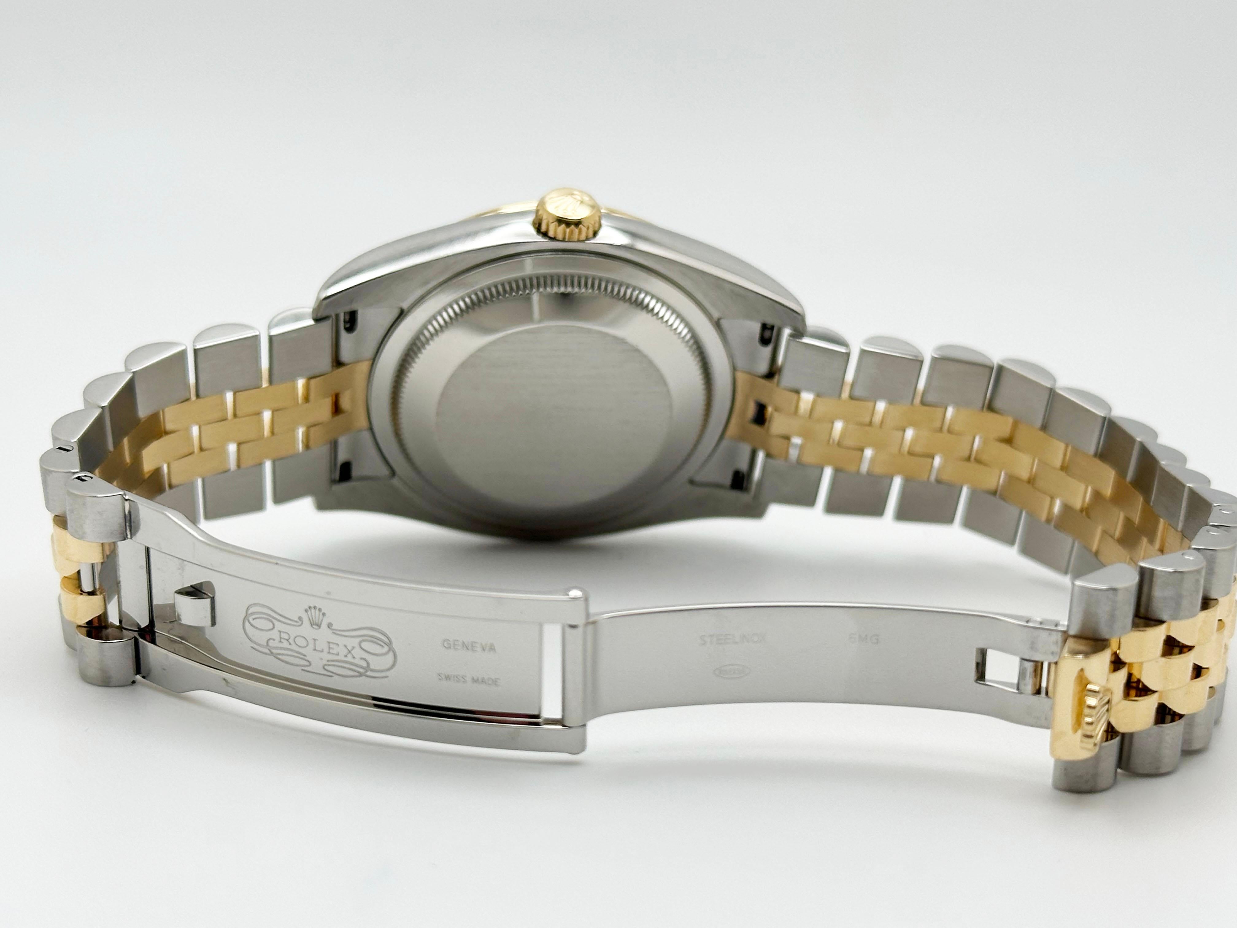 Rolex Datejust 116243 Champagne Diamond Dial and Bezel 18K Gold Steel Box Paper 4