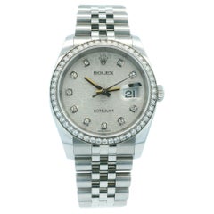 Rolex Datejust 116244 Silver-Anniversary Diamond Dial Scatola e documenti