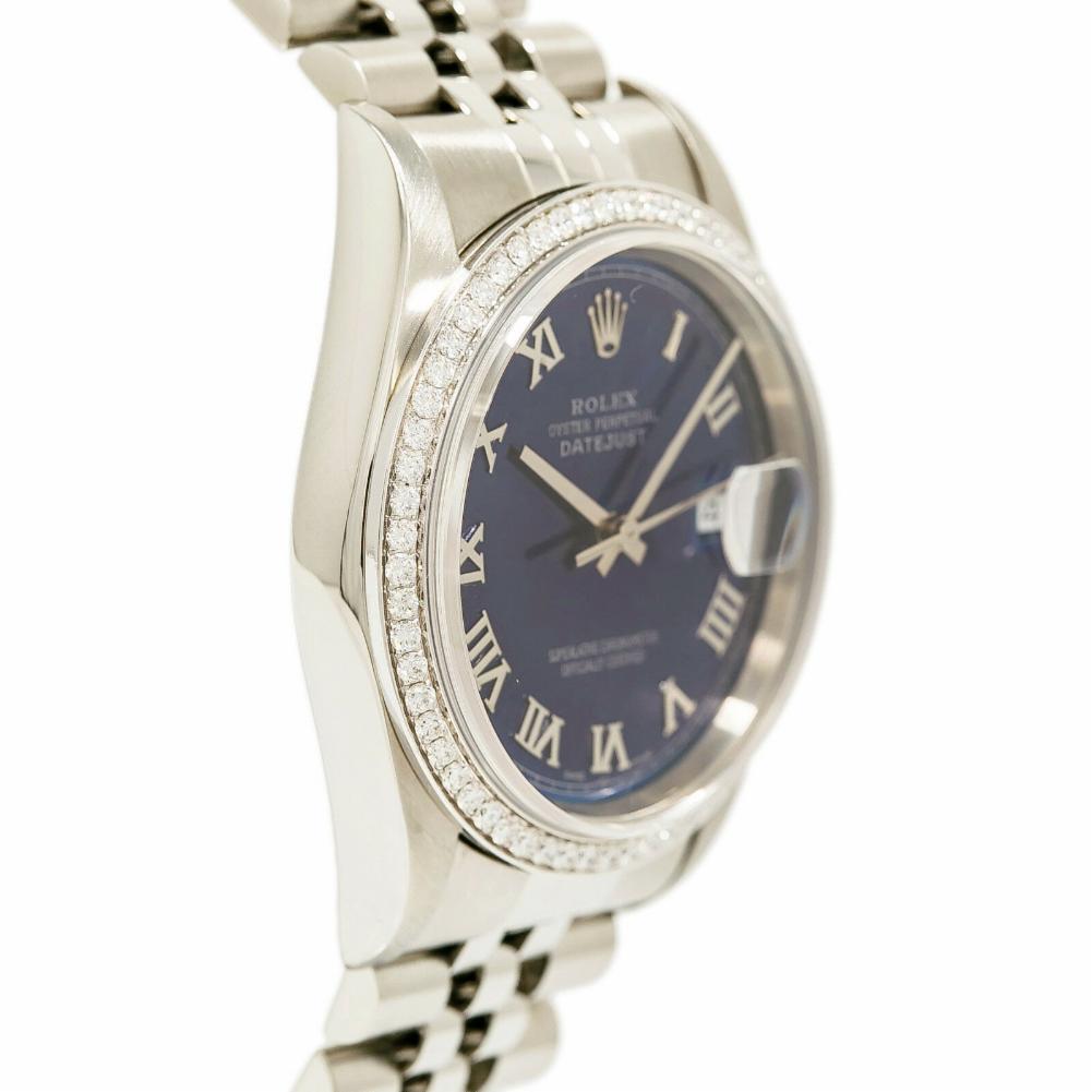 Rolex Datejust 116264, Blue Dial, Certified and Warranty In Good Condition For Sale In Miami, FL