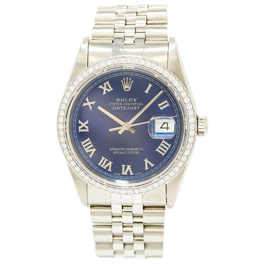 Rolex Datejust 116264, Blue Dial, Certified and Warranty For Sale