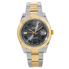Rolex Datejust 116333 18K Two Tone Automatic Mens Watch Wimbledon Box&Paper