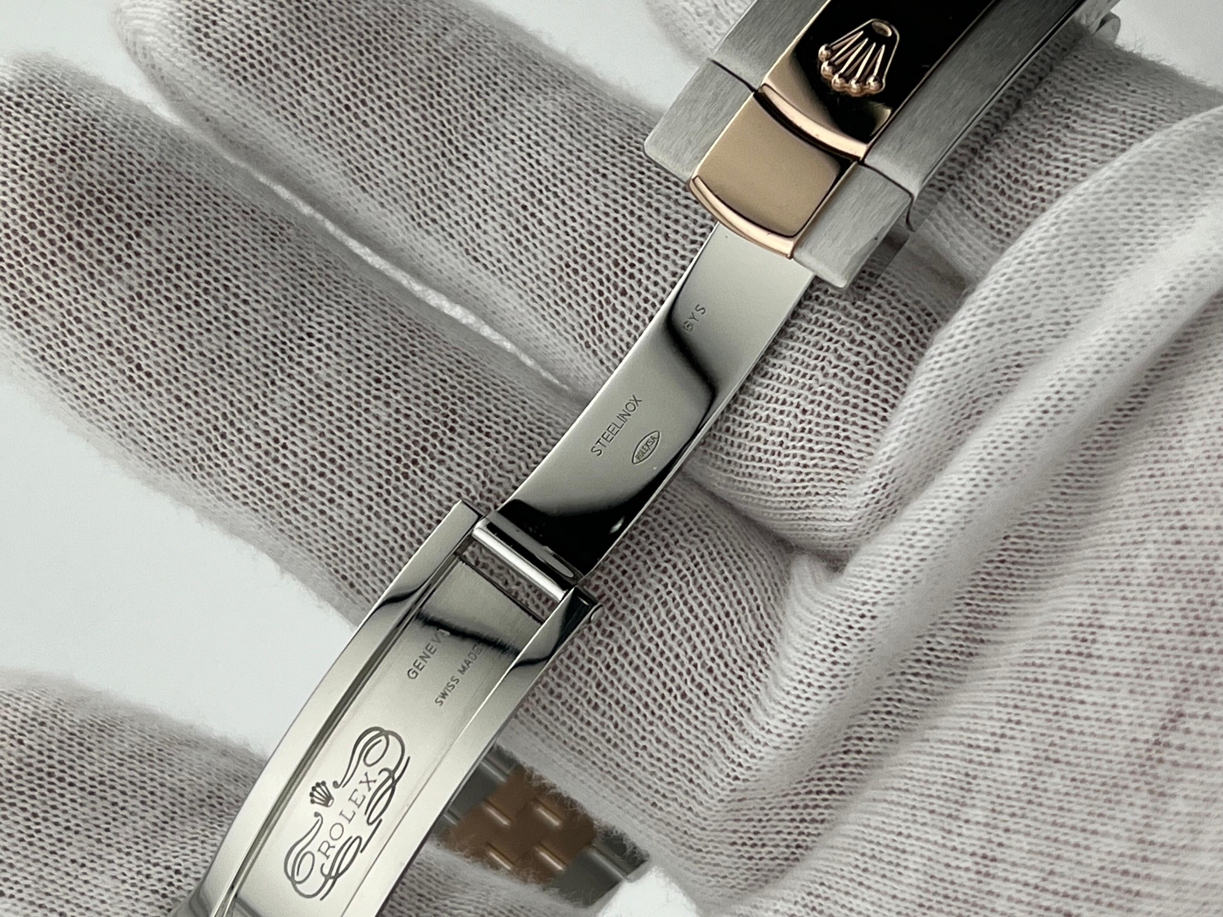Rolex Datejust 126231 Gray VI & IX diamond Dial 18K Rose Gold Steel Box Paper 2