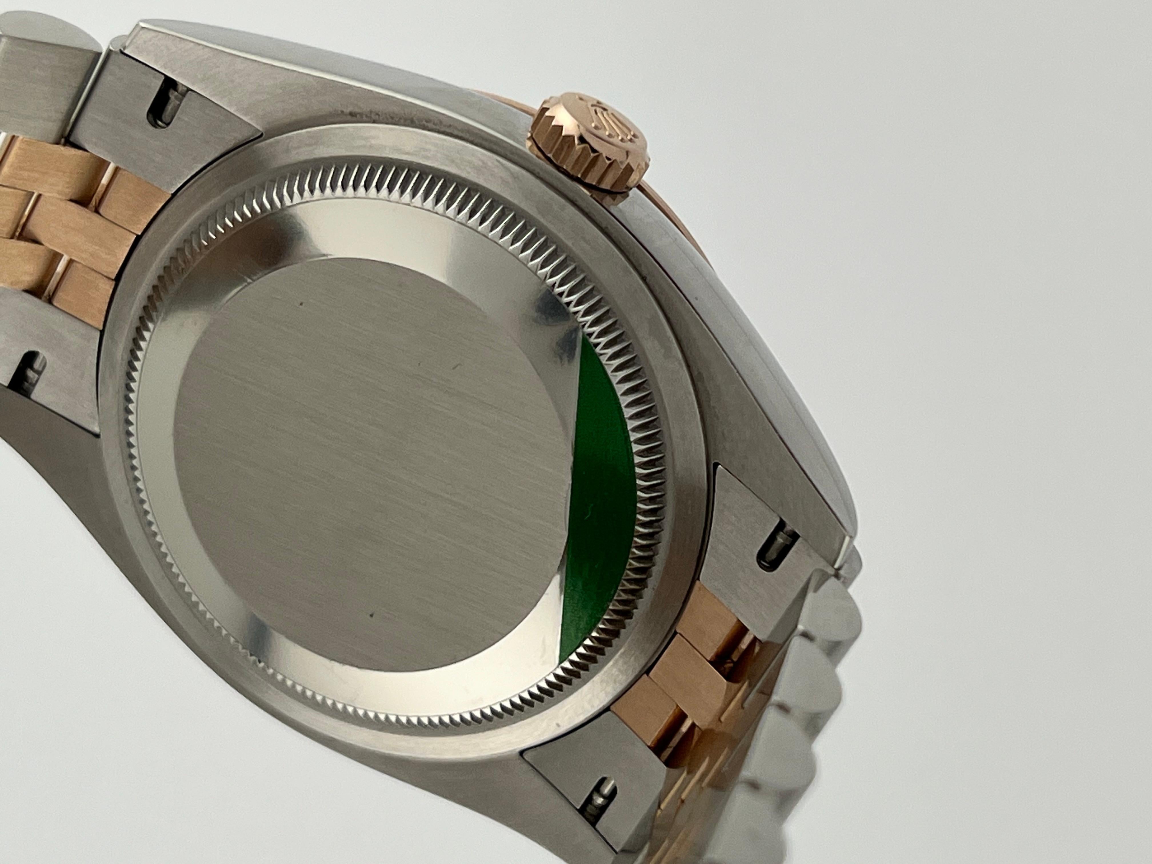 Rolex Datejust 126231 Gray VI & IX diamond Dial 18K Rose Gold Steel Box Paper 3