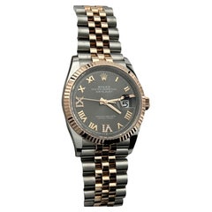Rolex Datejust 126231 Grigio VI e IX quadrante di diamanti Oro rosa 18 carati Scatola di carta