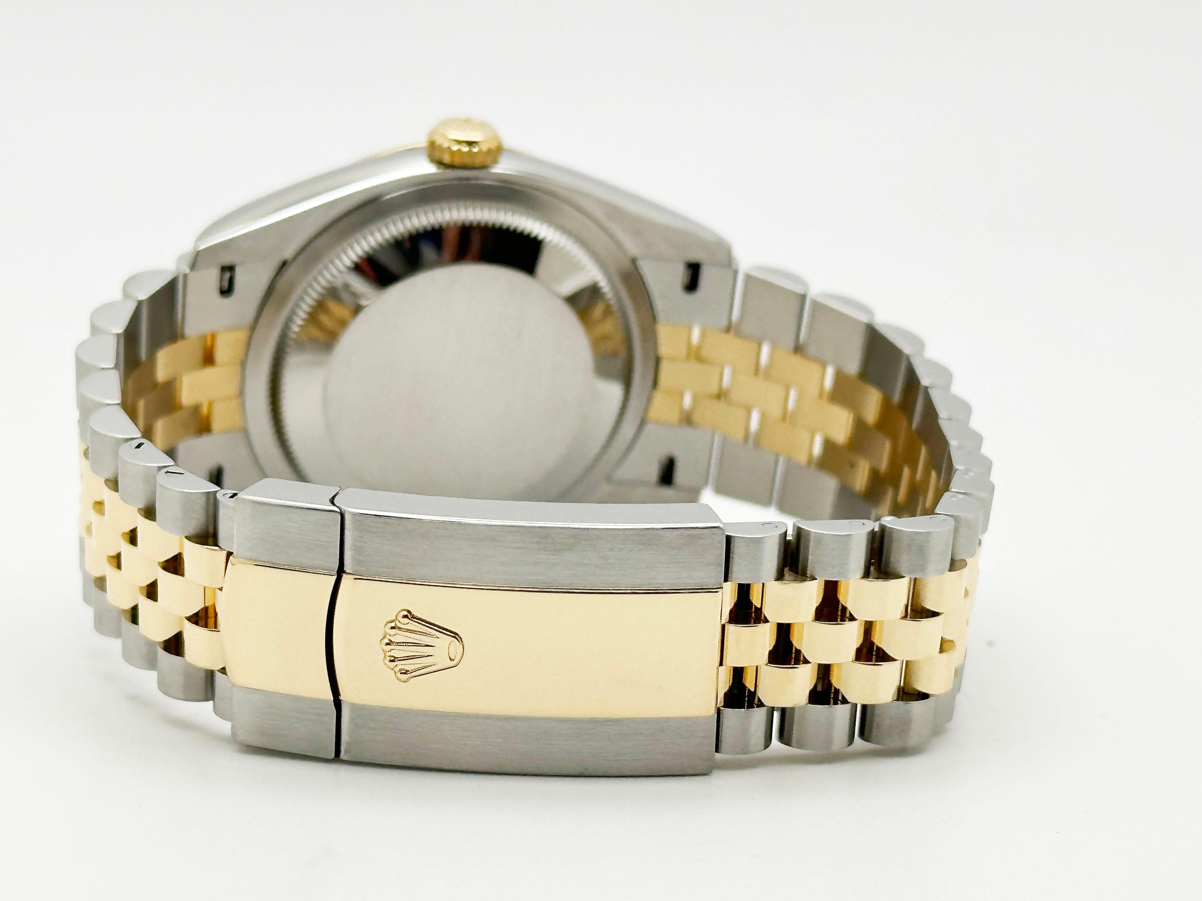 Rolex Datejust 126233 36mm Black Diamond Dial 18K Gold Steel Box Paper 2023 3