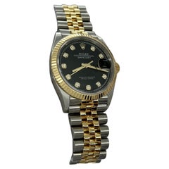 Rolex Datejust 126233 Black Diamond Dial 18K Yellow Gold Stainless Box Paper