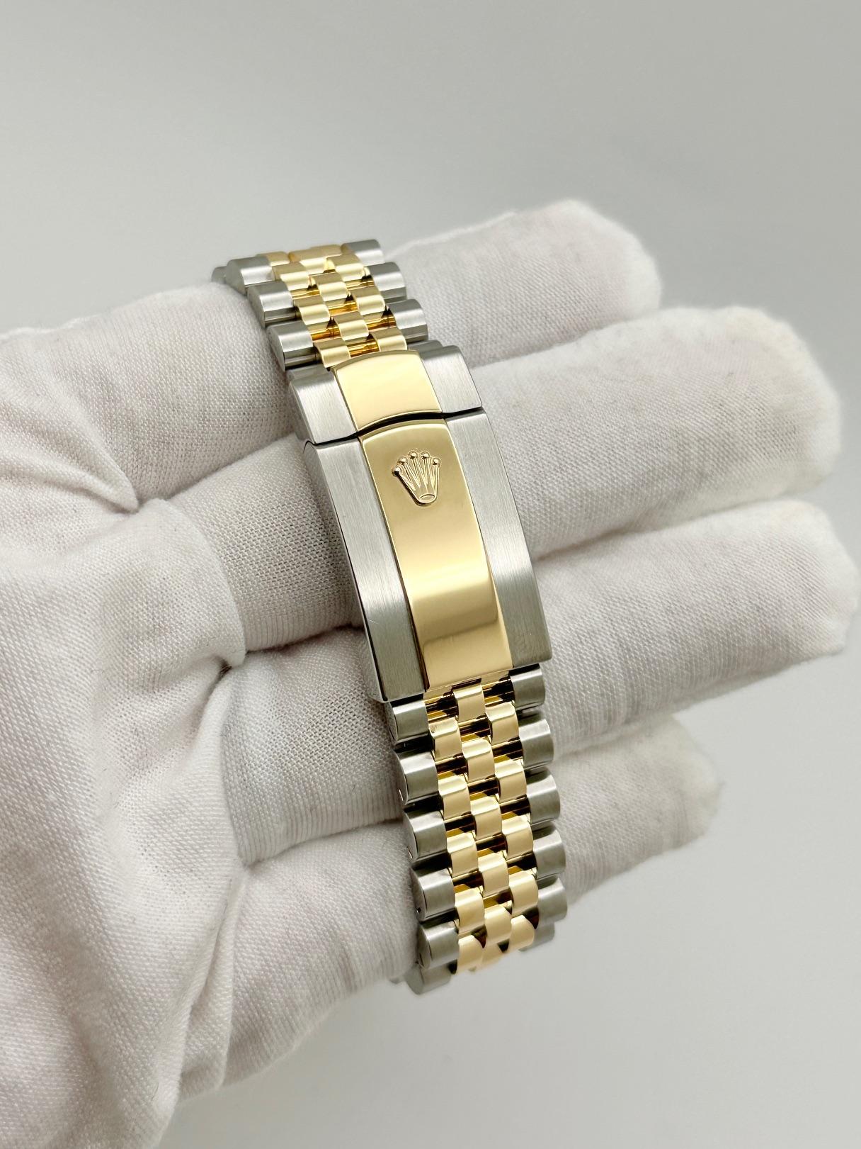 Rolex Datejust 126233 Quadrante nero con diamanti Oro giallo 18 carati Acciaio Scatola 2023 in vendita 2