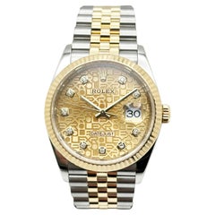 Rolex Datejust 126233 Jubileo Esfera Diamante Oro Amarillo 18K Caja Acero Papel