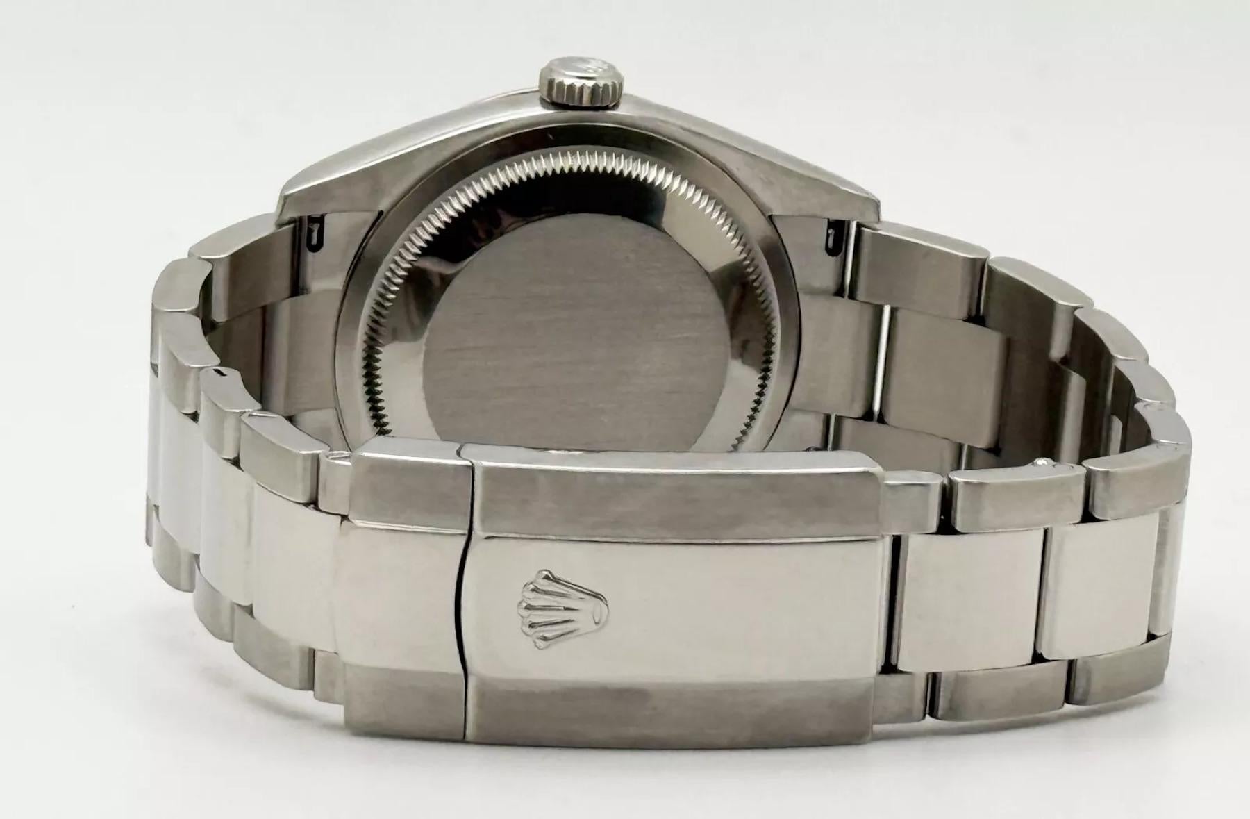 Rolex Datejust 126234 36mm Blue Dial Steel 18K White Gold Box Paper For Sale 2