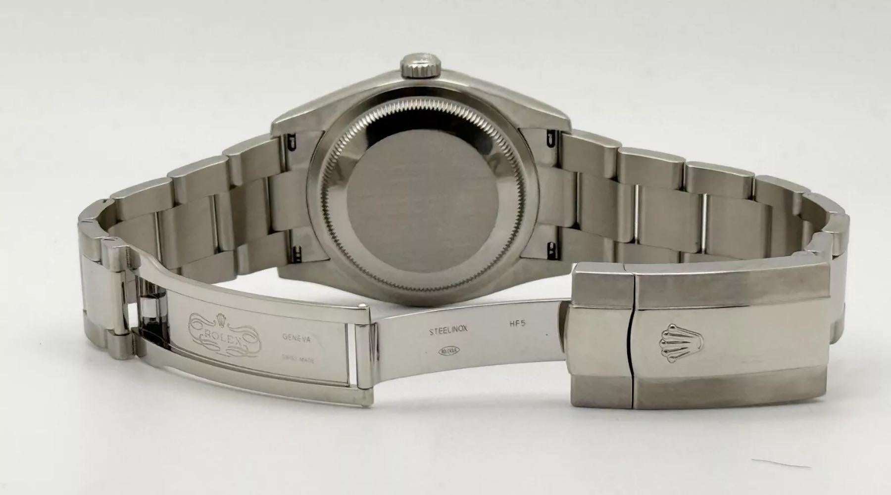 Rolex Datejust 126234 36mm Blue Dial Steel 18K White Gold Box Paper For Sale 3