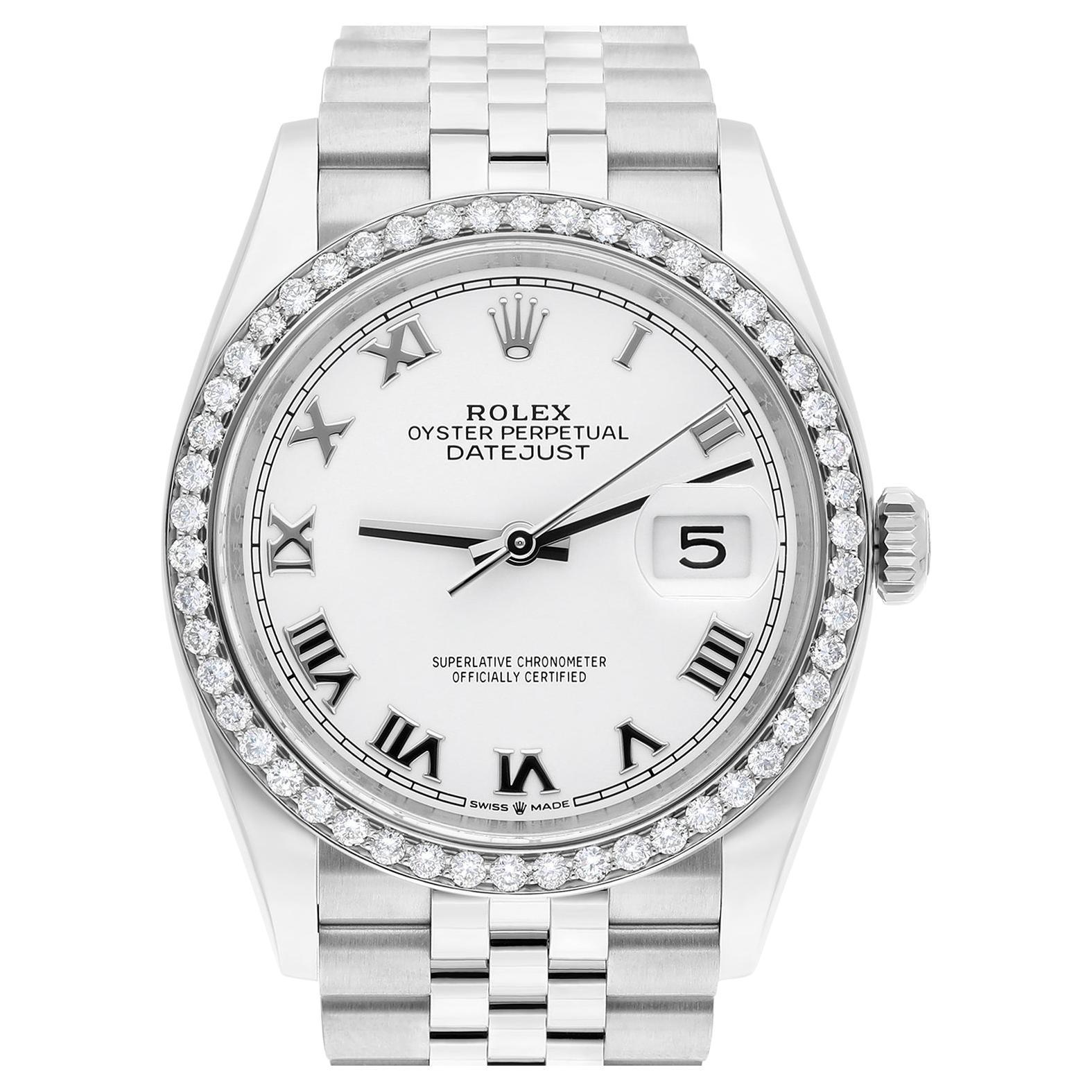 Rolex Datejust 126234 Steel 36mm White Roman Dial Jubilee Bracelet 2023 Complete