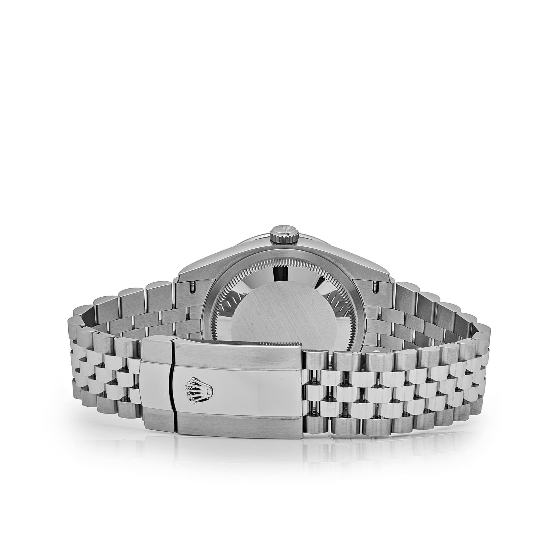 Rolex Datejust 126284RBR Stainless Steel Green Palm Frond Diamond Dial/Bezel For Sale 1