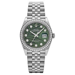 Rolex Datejust 126284RBR Edelstahl Grünes Palm Frond Diamant-Zifferblatt/Lünette