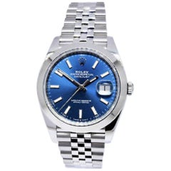 Rolex Datejust 126300, Blue Dial, Certified and Warranty