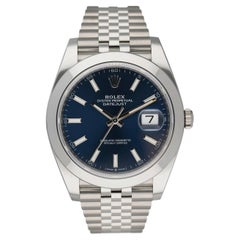 Rolex Datejust 126300 Blue Dial Mens Watch Box & Papers
