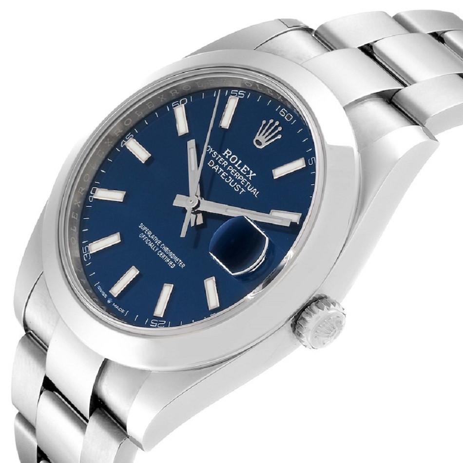 Rolex Datejust 126300 New 2020 Blue Dial Men's Watch 41mm Box&P
