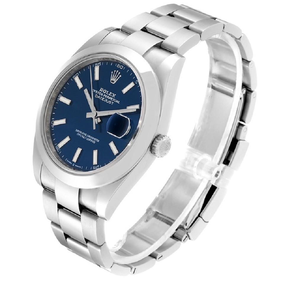 Modern Rolex Datejust 126300 New 2020 Blue Dial Men's Watch Box&P