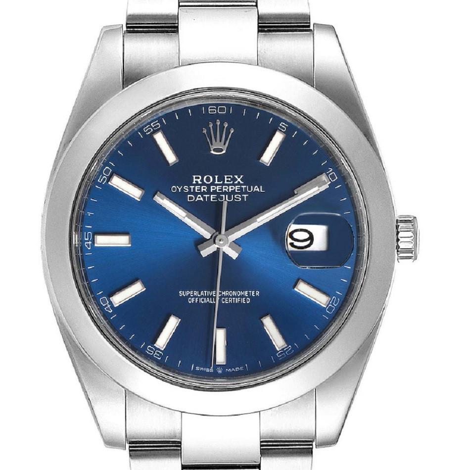 Rolex Datejust 126300 New 2020 Blue Dial Men's Watch Box&P 1