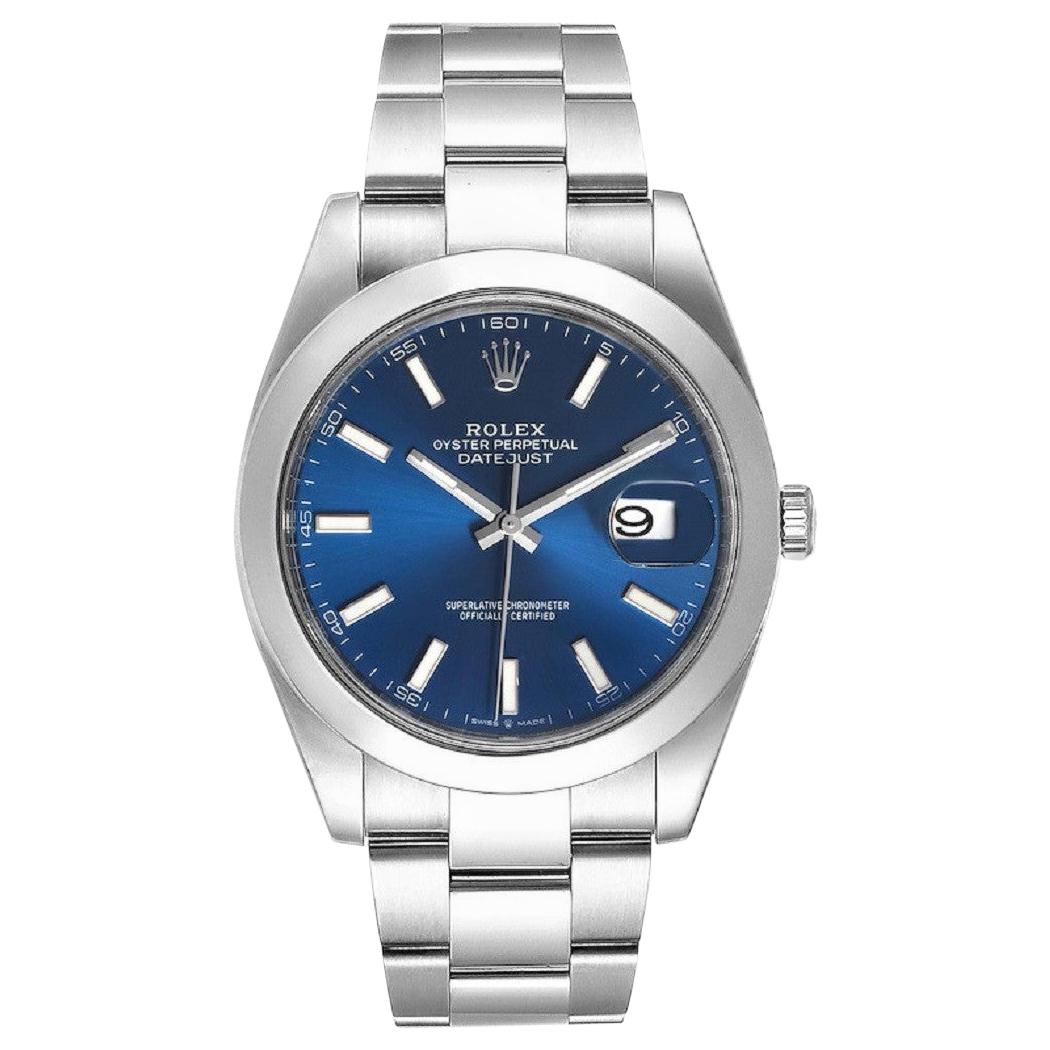 Rolex Datejust 126300 New 2020 Blue Dial Men's Watch Box&P