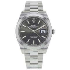 Rolex Datejust 126300 New Rhodium Dial Men's Watch Box and Paper, 2020