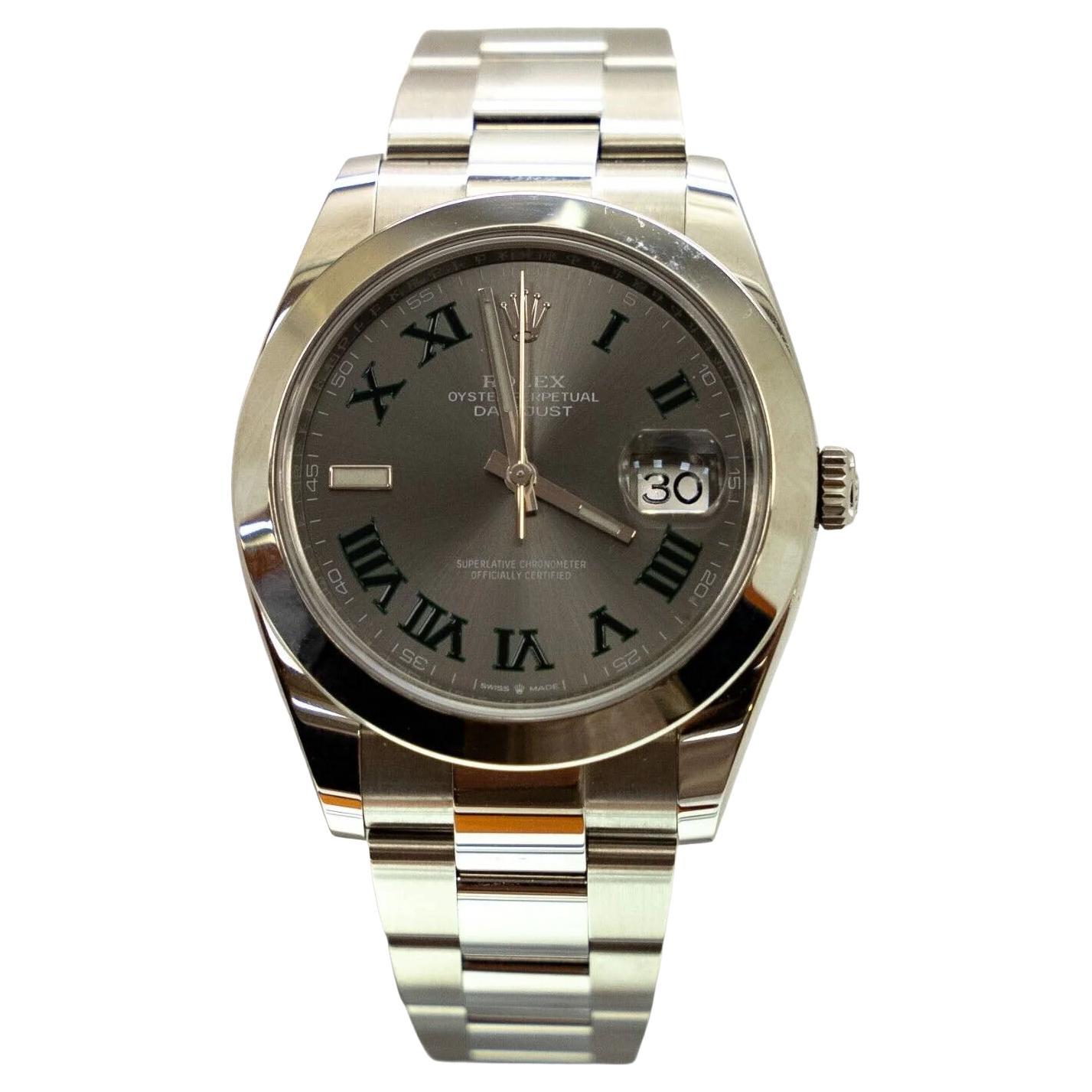 Rolex Datejust 126300 Wimbleton Oyster-Armband 41mm Herrenuhr im Angebot