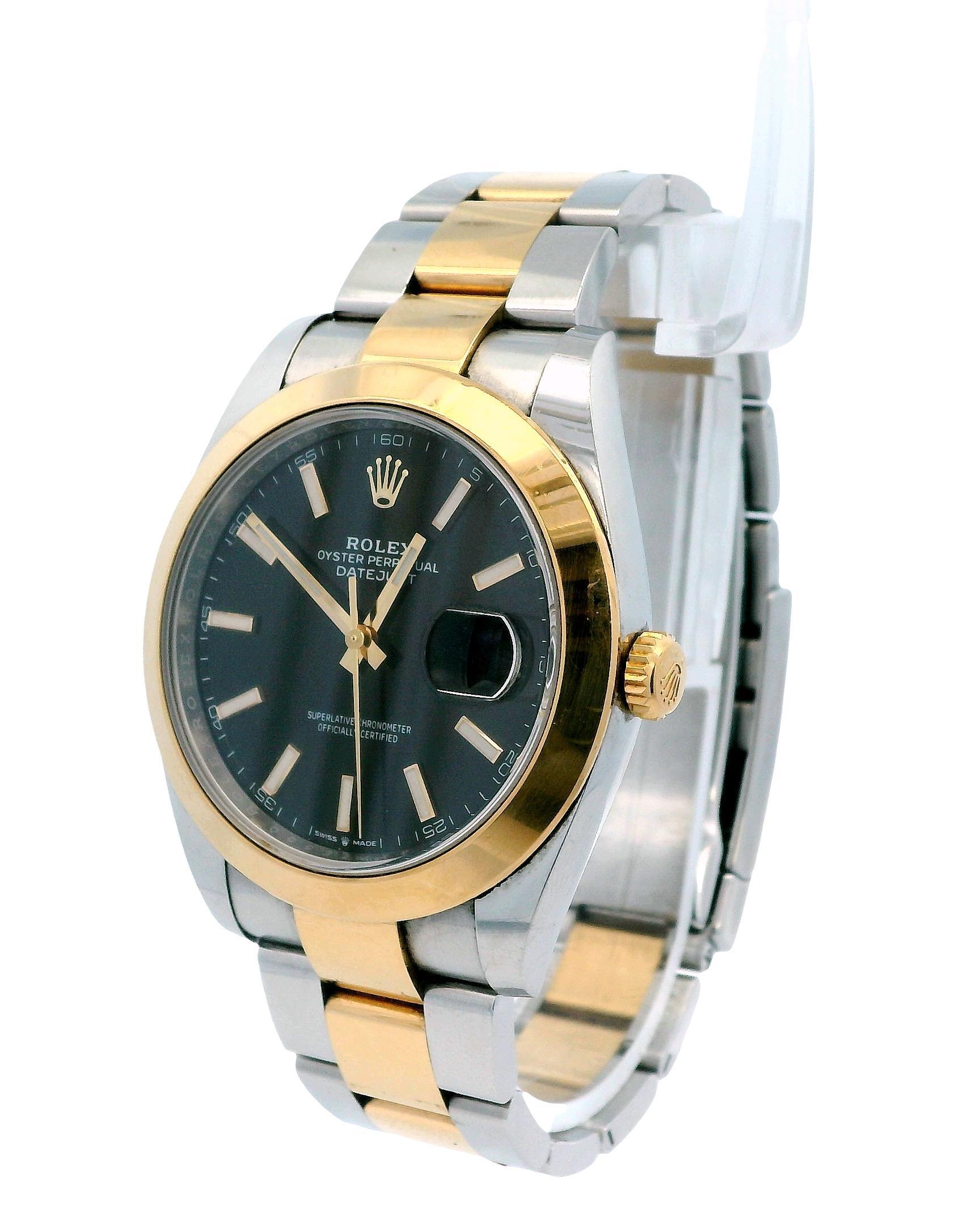 Rolex Datejust 126303 Schwarzes Zifferblatt W/Karte im Zustand „Gut“ im Angebot in Great Neck Plaza, NY