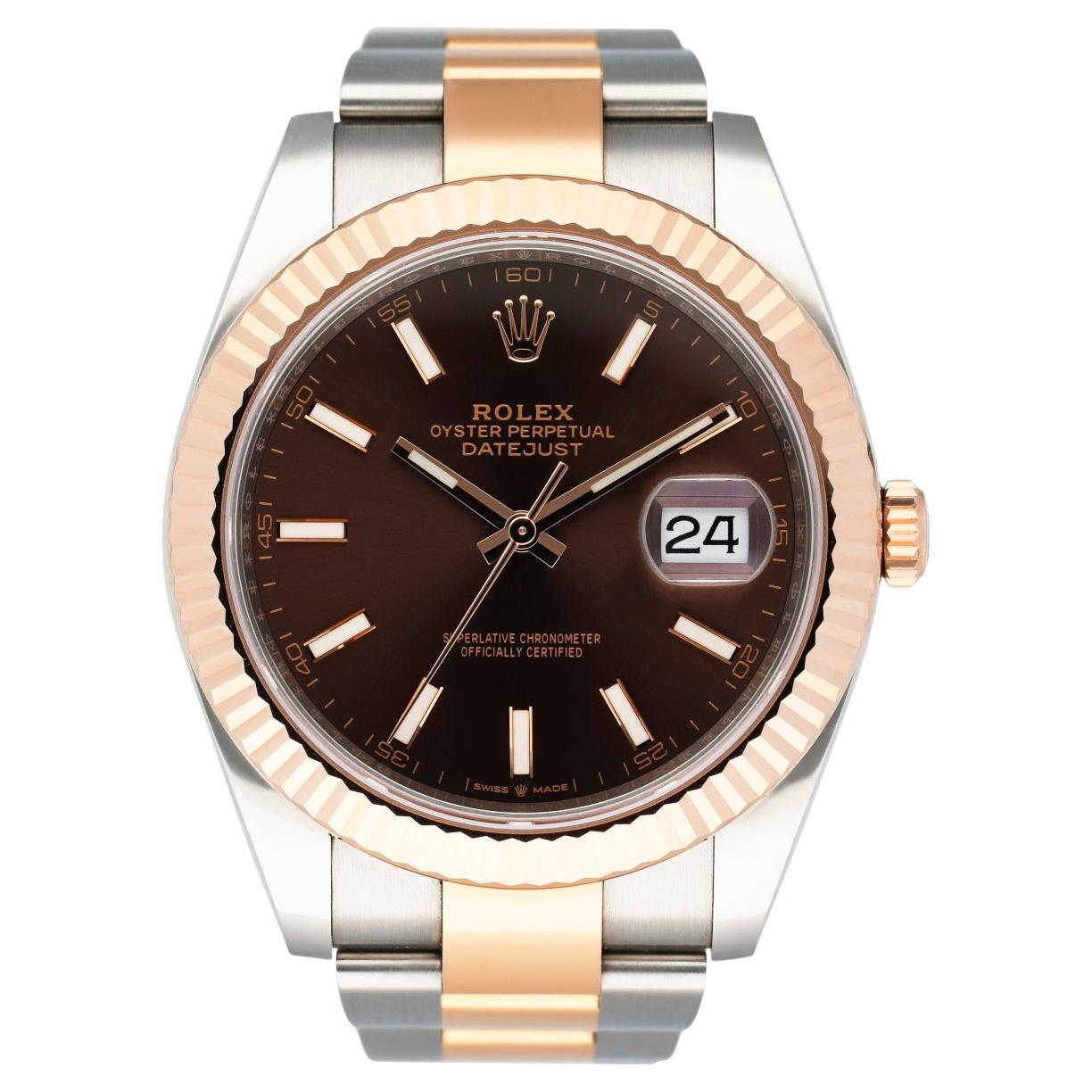 Rolex Daydate Rose Gold Chocolate Diamond Dial Men