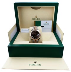 Rolex Datejust 126331 Chocolate Diamond Dial Mens Watch Box Papers