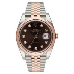 Rolex Datejust 126331 Chocolate Diamond Dial Mens Watch Box Papers