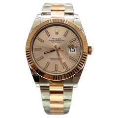 Rolex Datejust 126331 Sundust Rose Steel Oyster Fluted 41mm Watch