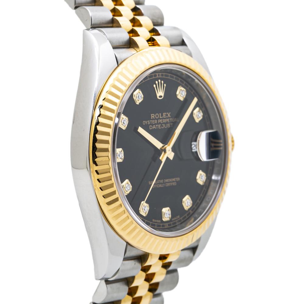 Contemporary Rolex Datejust 126333 18K Two Tone Diamond Dial Marker Jubliee Men's Watch For Sale