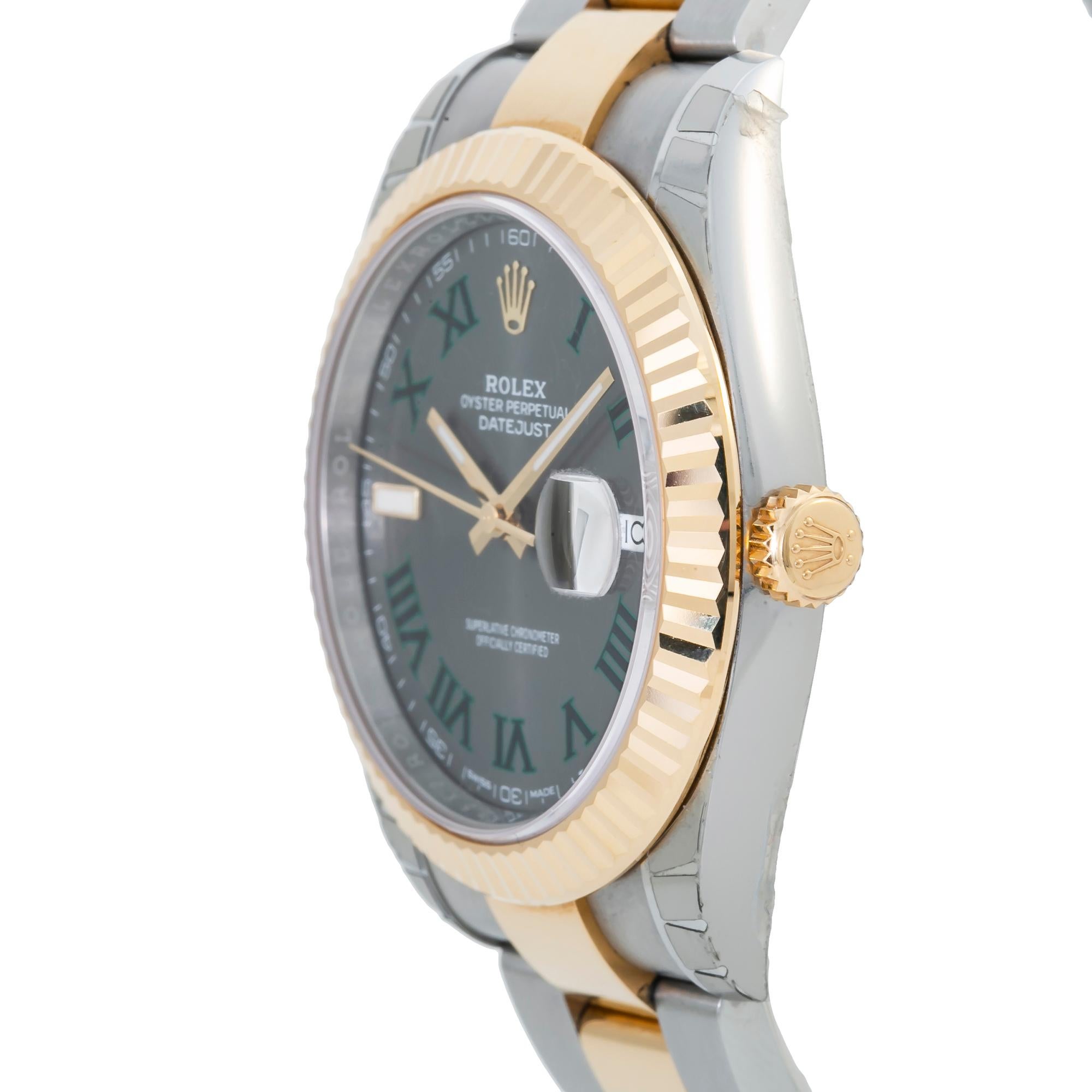 Contemporary Rolex Datejust 126333 New Box & Paper Wimbledon Dial 18k Two Tone For Sale