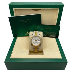 Rolex Datejust 126333 41mm Acciaio 18K Oro Giallo Quadrante Bianco Orologio Automatico B & A. B.
