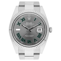 Rolex Datejust 126334 Edelstahl 41mm Grau Wimbledon Zifferblatt komplette MINT