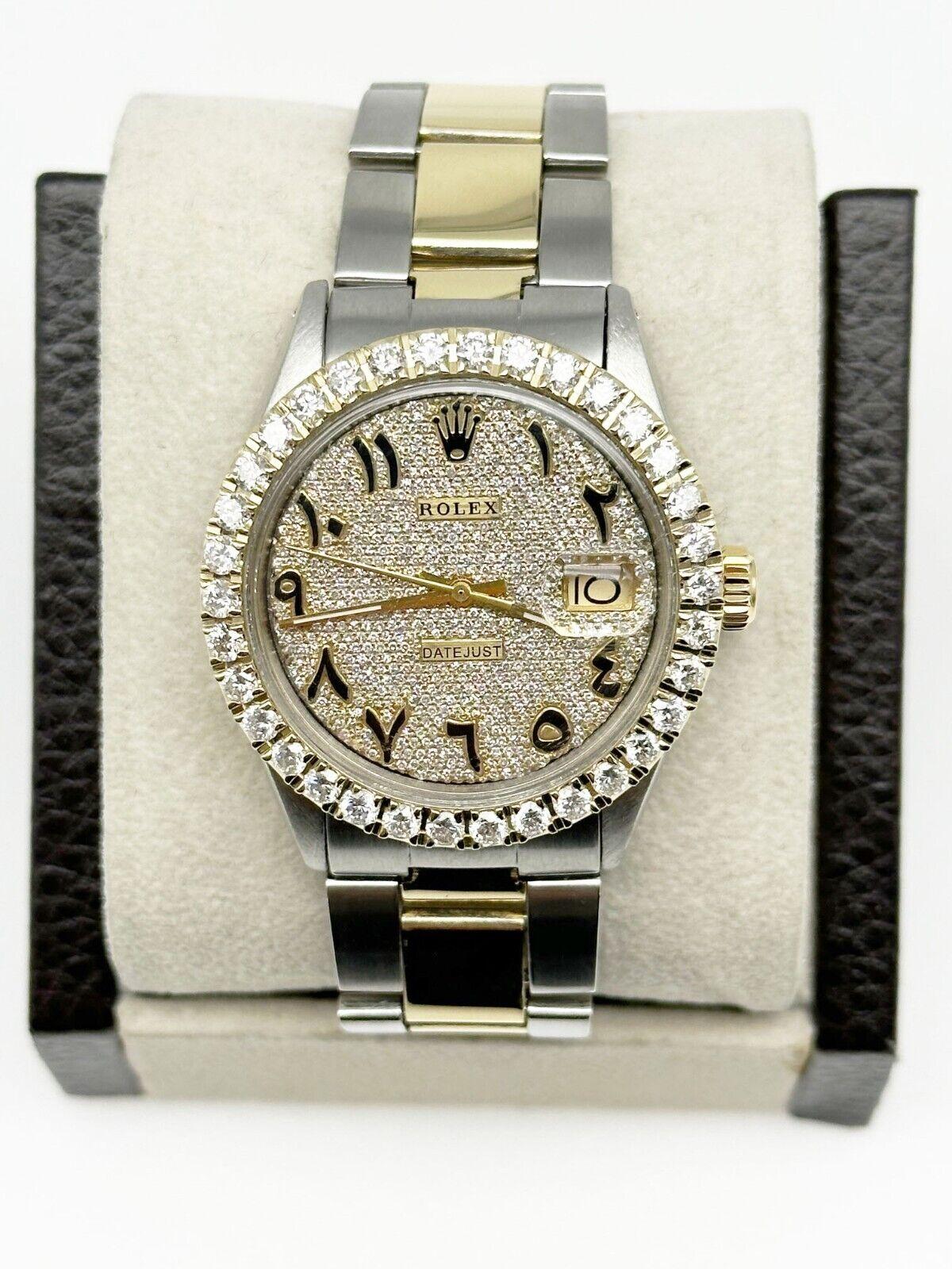 Rolex Datejust 1500 Diamond Arabic Dial Diamond Bezel 18K Yellow Gold Rolex Datejust 1500 Diamond Arabic Dial Diamond Bezel 18K Yellow Gold