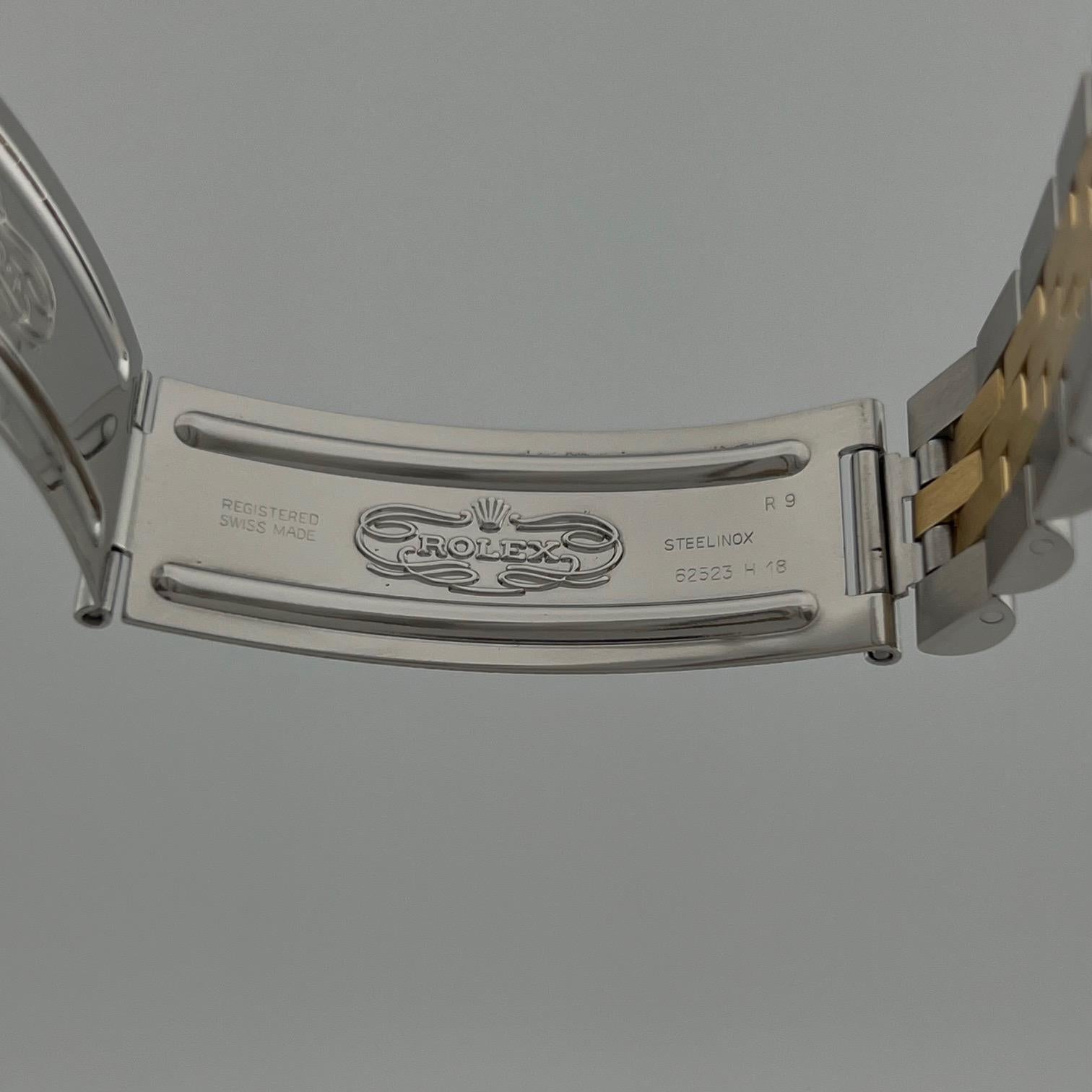 Rolex Datejust 15223 34mm Cadran bleu Or 18k Acier inoxydable Jubilee Box Papers en vente 1