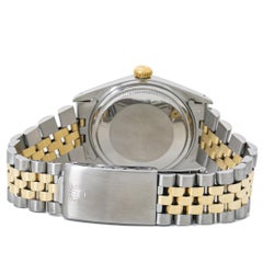 Rolex Datejust 1600 Matte Black Rare Automatic 18 Karat Yellow Gold Jubilee