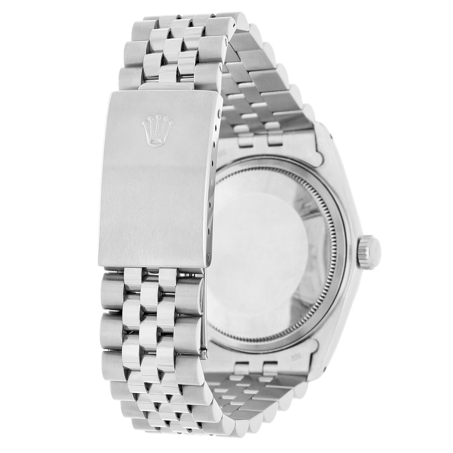 Rolex Datejust 1600 Oyster Acciaio Raro Quadrante Blu Orologio Unisex 36mm 4