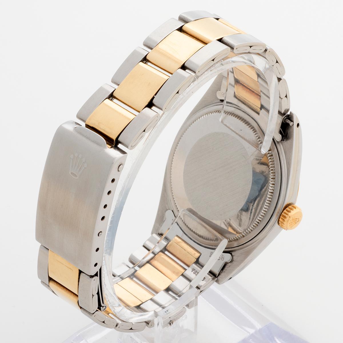 Women's or Men's Rolex Datejust 1600 Wristwatch. Yellow Gold Fluted Bezel, Champagne Dial, 1972 For Sale