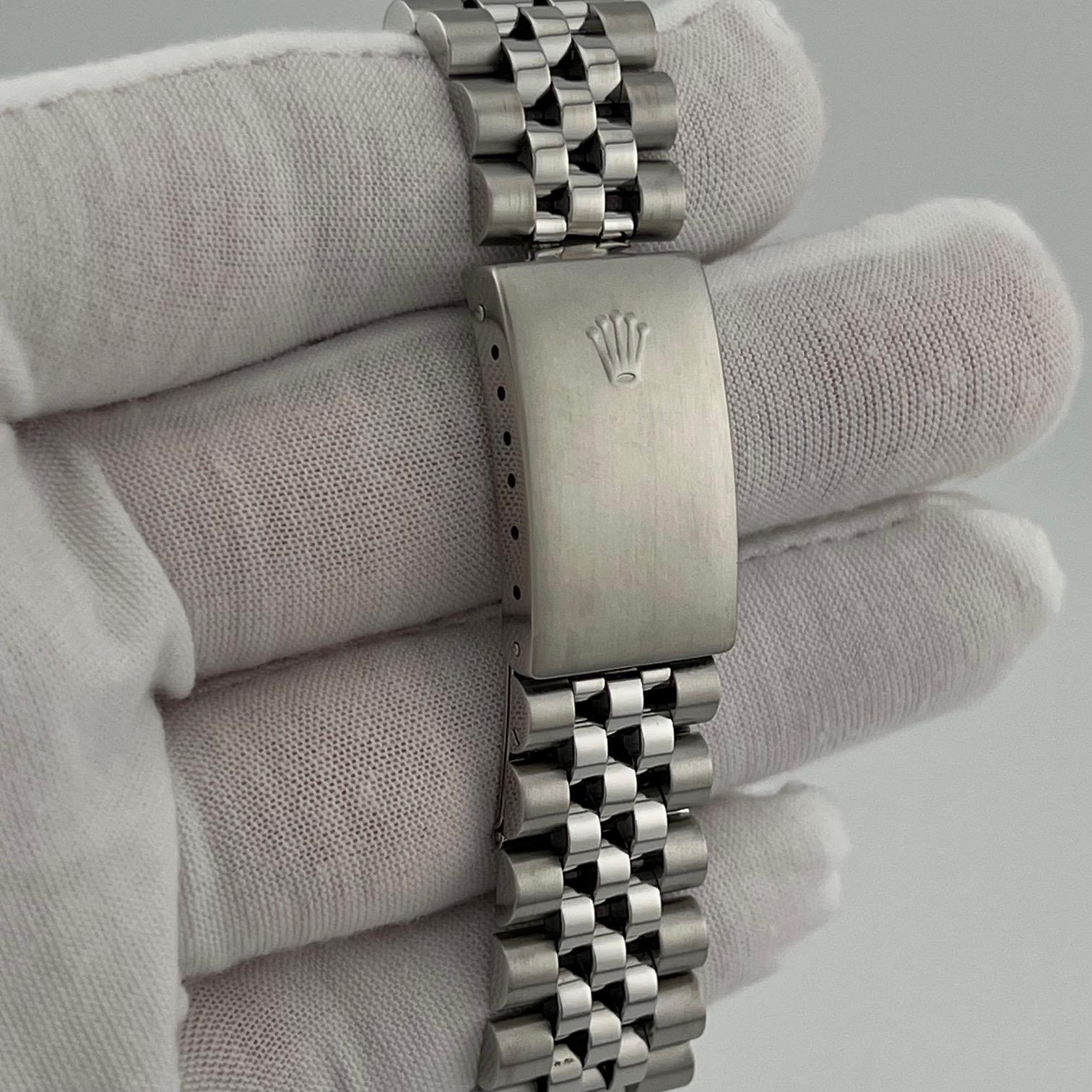 Rolex Datejust 16000 36mm Blau Perlmutt Diamant Zifferblatt Edelstahl im Angebot 6