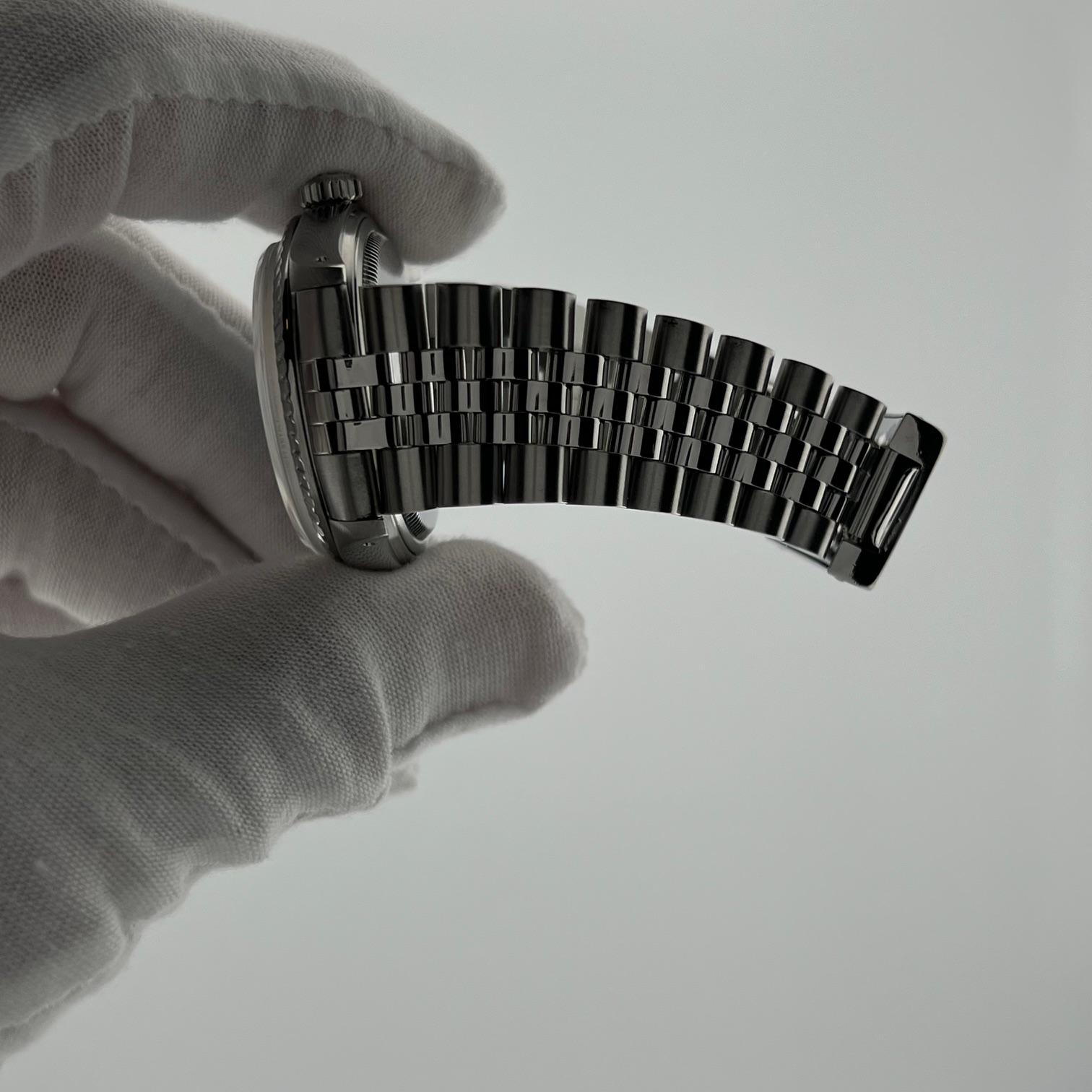 Rolex Datejust 16000 36mm Blau Perlmutt Diamant Zifferblatt Edelstahl im Angebot 9