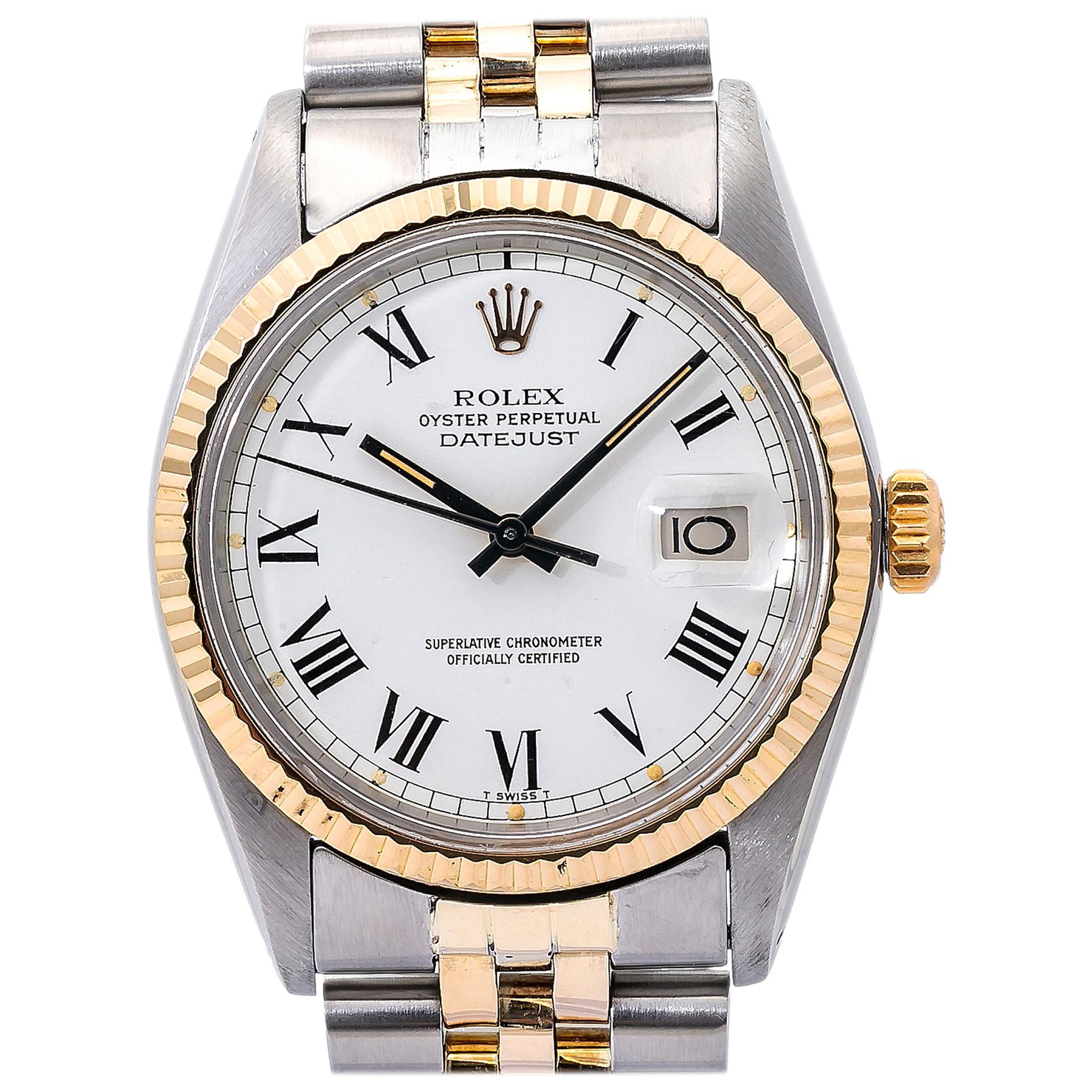 Rolex Datejust 16000, White Dial, Certified and Warranty