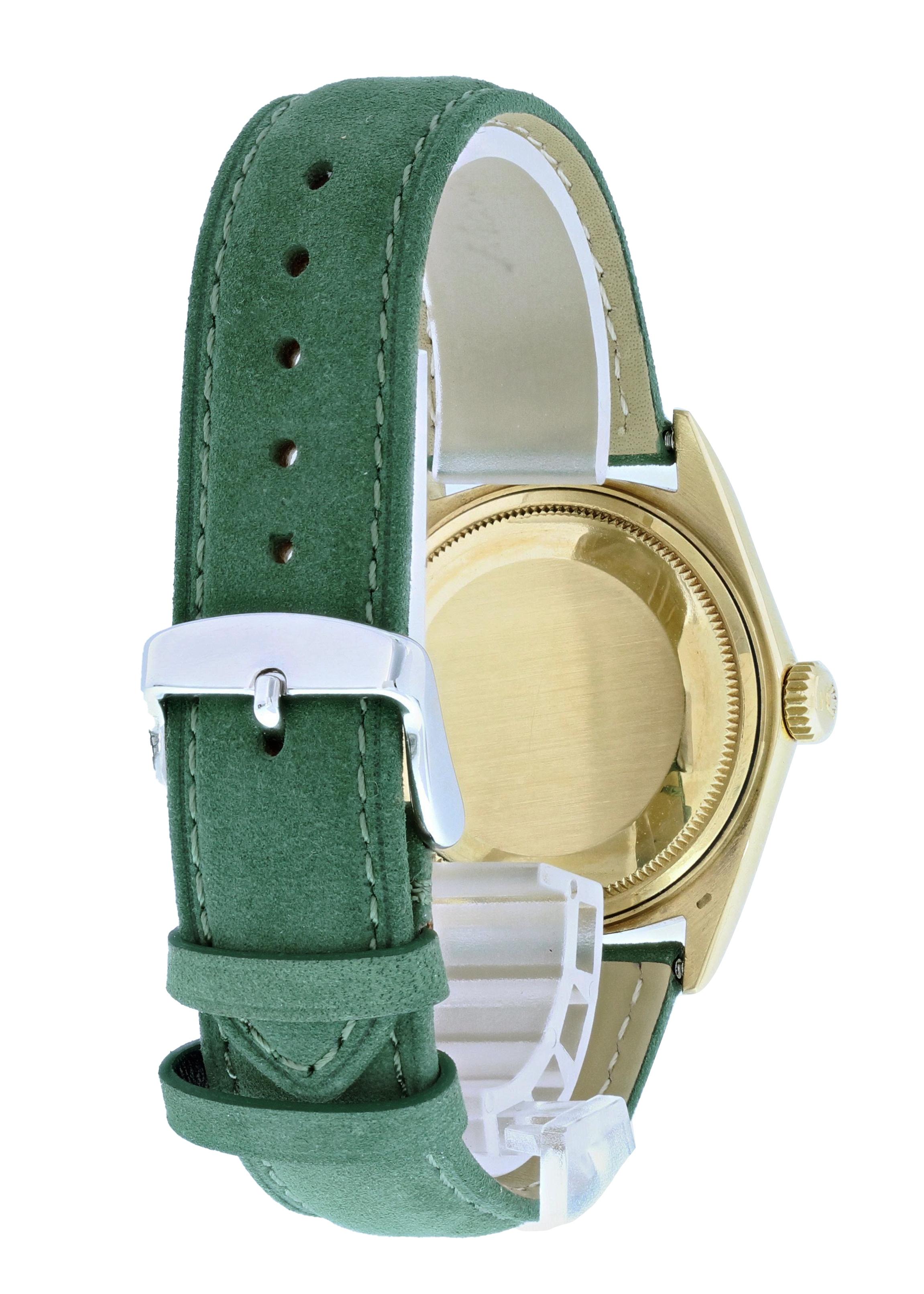 Men's Rolex Datejust 1601 18 Karat Yellow Gold Vintage Watch For Sale