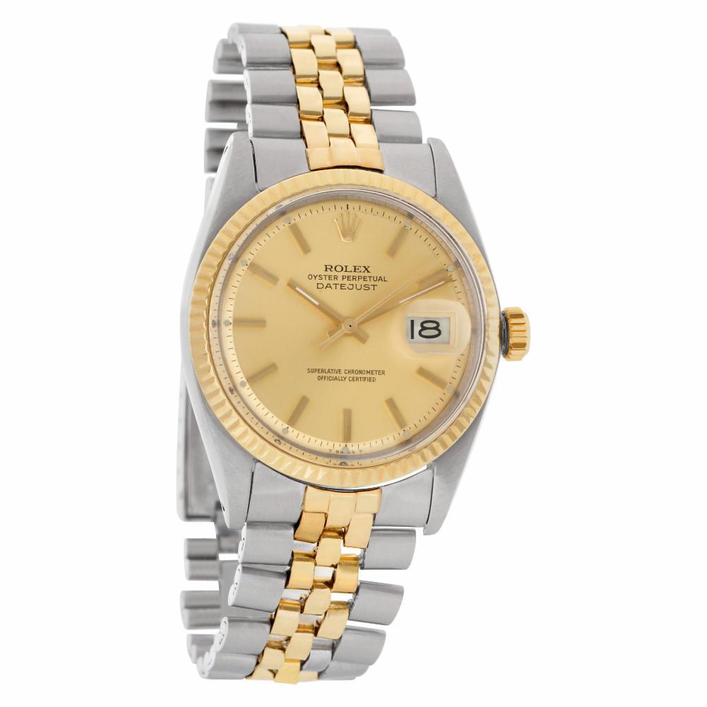 Men's Rolex Datejust 1601, Gold Dial, Certified and Warranty