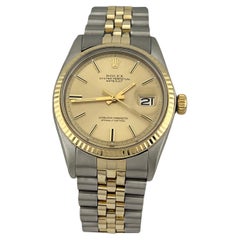 Rolex Datejust 1601 36mm Champagne Dial 14k Yellow Gold Stainless Steel Jubilee