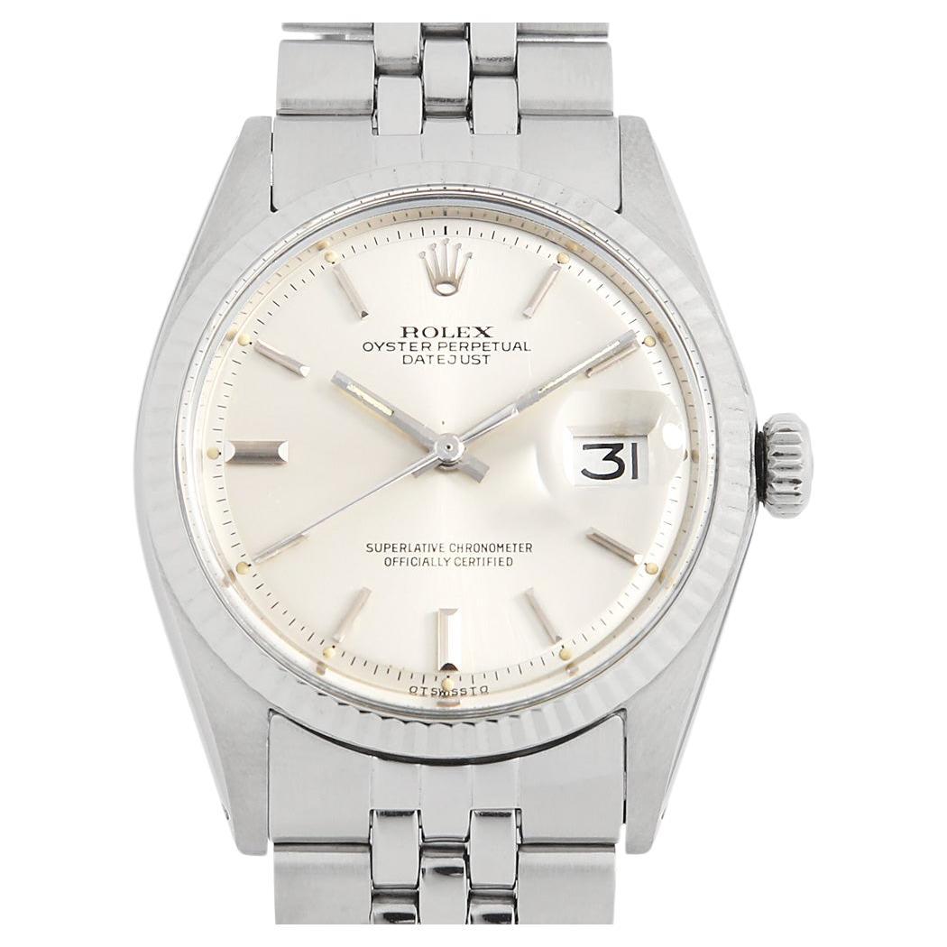 Rolex Datejust 1601 Antique Men's Silver Bar Dial Watch No. 37 - Classic Style