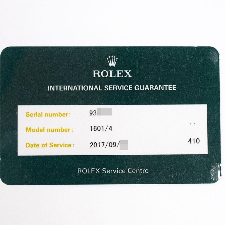 rolex service guarantee