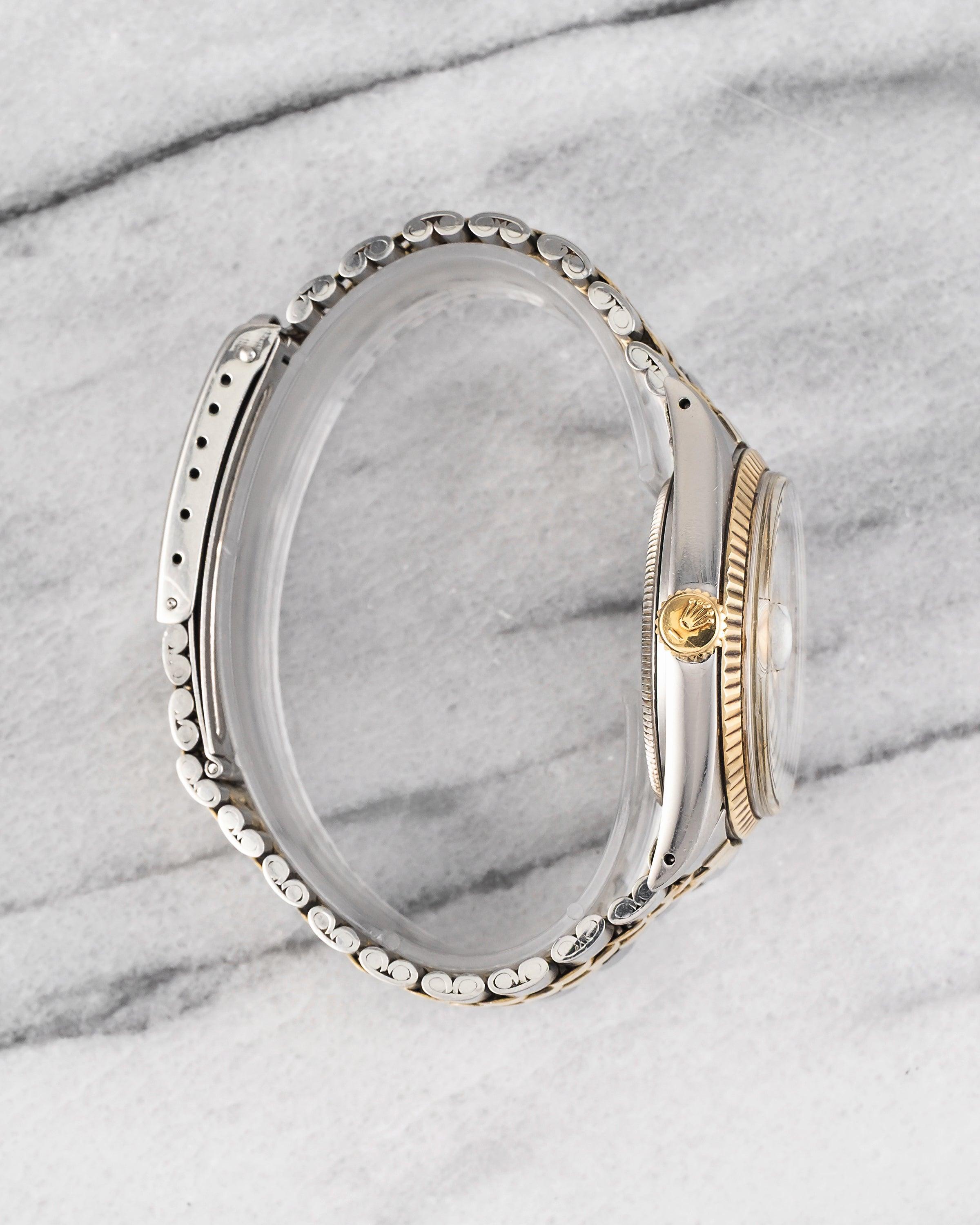 Femenino o masculino Reloj Rolex Datejust 1601 Lino Champán de acero, años 70 en venta