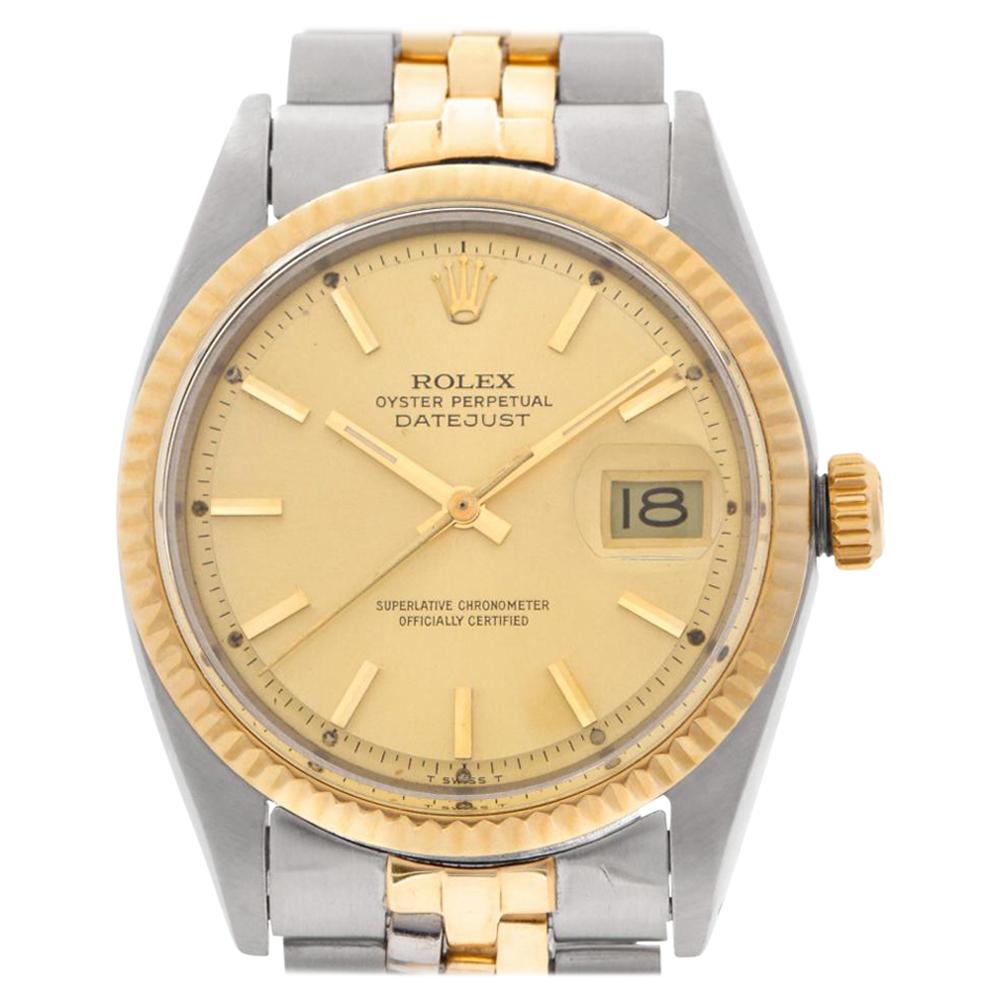 Rolex Datejust 1601, Gold Dial, Certified and Warranty