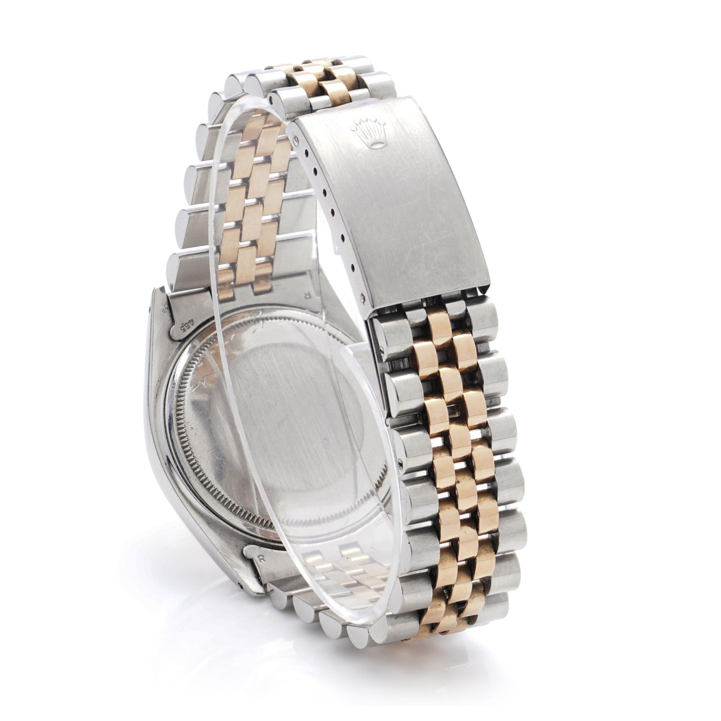 Rolex DateJust 1601  Rose Gold watch with papers 1974 For Sale 5